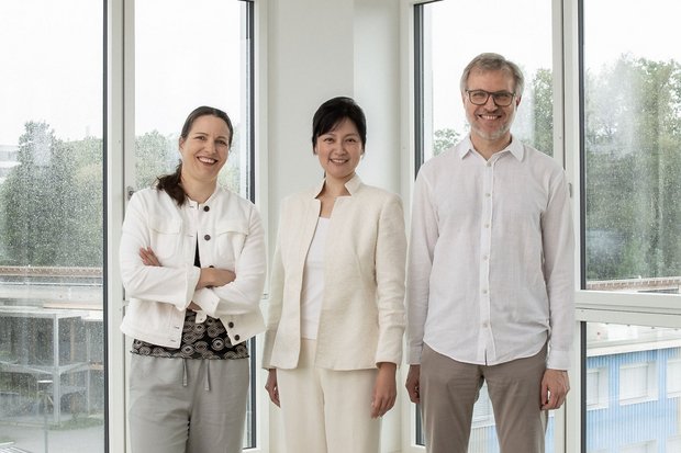 Von links nach rechts: Karin Hardegger, Prorektorin; Chin-Yunn Yang, Rektorin; Harald Pierhöfer, Prorektor. Auf dem Bild fehlen Prorektorin Sandrine Gehriger (im Urlaub) und Adjunkt Bruno Donadei.