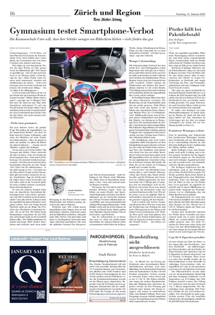 NZZ, Samstag, 11. Januar 2025