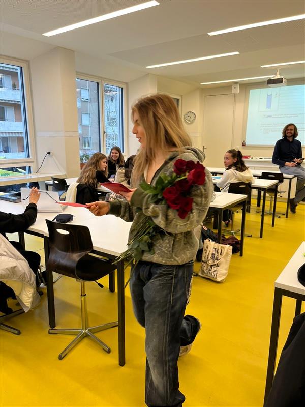 Eine Rose am Valentinstag